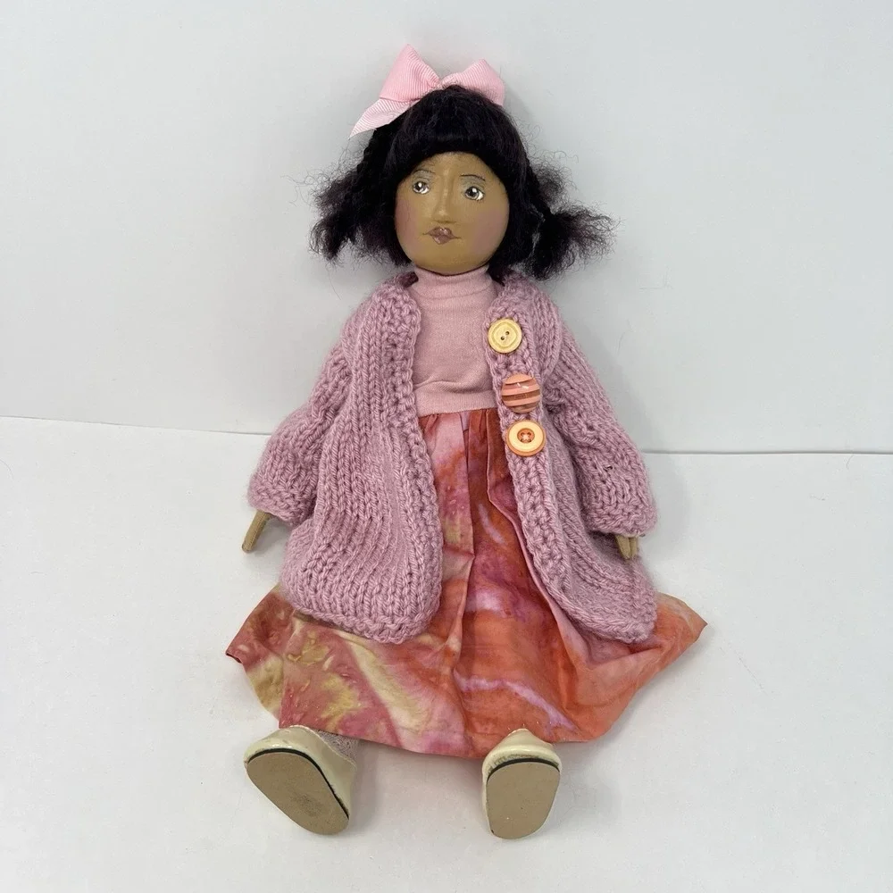 Rare Elaine Lim Hand Made Doll soft Body Hand processed Mohair Hair Gift Toy